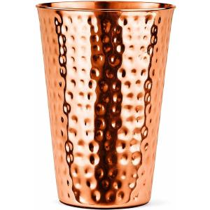 100% Pure Copper Tumblers |BPA Free| No coating| Lacquer Free| Handcrafted Hammered Ayurvedic Glasses | 18 OZ Water Cups for Health, Detox & Hydration | Luxury