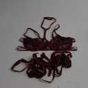 Lilosy Sexy Choker Floral Lace Underwire Push Up Garter Belt Lingerie Set for Women Sheer Bra and Panty 3 Piece (Medium, Burgundy Red)