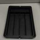 Lifewit Silverware Drawer Organizer, Expandable Utensil Tray for Kitchen, BPA Free Flatware and Cutlery Holder, Adjustable Plastic Storage for Spoons Forks Knives, 8.5-14 x 12", Black