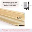 18x24 Floating Frame for Canvas Painting,5/6 Deep,Natural Woodgrain