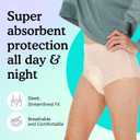 Because Premium Maximum Plus Adult Incontinence and Postpartum Bladder Leak Underwear for Women, Maximum Absorbency, Disposable, Beige, S/M, 20 Count