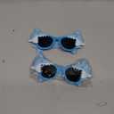 Frienda 2 Pairs Shark Sunglasses Funny Summer Shark Eyeglasses Novelty Costume Sunglasses for Tropical Summer Beach Ocean Pool Theme Party Hawaiian Photo Props Gifts