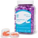 LYSIAN Slim Size Foam Ear Plugs for Small Ear Canals Women, Kids, 100 Pairs, 35dB SNR Noise Canceling Earplugs for Sleeping, Work and Study (Purple)