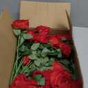 Fanfantoey White Roses Artificial Flowers Bulk, 52Pcs Fake Roses Flower Arrangement, DIY Silk Flowers Roses Bouquet, Realistic Faux Artificial Roses for Mother's Day Home Table Decor Red