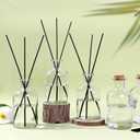 Magic Season Decorative Glass Bottles with Cork Stoppers (8.5 fl oz. Round Bottles / 2 Pcs)
