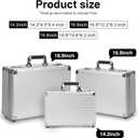 LOCKCURX Security Lock Boxes - 18.9 x 14.6 x 6.3 Inch X-Large, Portable Locking Storage Totes with Dual Combination Locks, Medicine Lock Box, Lock Boxes for Personal Items, Cash & Briefcase - Silver