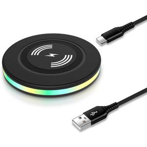 Samsung Wireless Charger Fast Charging for Samsung Galaxy S25 Ultra/S25 FE/S25+/S25/S24/S23 Ultra/S22+/S21/S20 FE, Android Wireless Charger Pad Phone Charging Station for Google Pixel 10 9a 8a 7 Pro (Black)