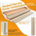 WOWSTAR 6-Pack Peel and Stick PVC Wood Slat Wall Panel，Thickened Wood Grain Wallpaper, 3D Wall Panels, 48" x15.74", Teak