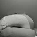 Plufl Hugl Cooling Body Pillow for Adults Made with CloudSupport Fill | U Shaped Maternity Pillows Great for Side Sleepers & Pregnant Women | Washable Cover | Grey (Standard)