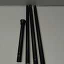 AIZESI Tension Rod 24 to 46 Inch, 1Pcs Black Tension Curtain Rod, Adjustable Spring Tension Rod No Drilling for window kitchen closet doorway, Black