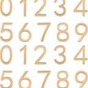 uxcell 20Pcs Self Adhesive Mailbox Numbers, 4" Acrylic Door Address Sign Stickers, Raised 3D Effect, for Residence, Apartment, Office Room, Mailbox (Number 0-9, Gold Tone)