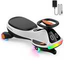 Umatoll 12V Electric Wiggle Car for Kids, Birthday Gifts Toy for Age 3+
LED Expression Display, 2 in 1 Electric & Manual Riding Modes, RGB Lights, Bluetooth, 2 Speeds, Rechargeable Battery