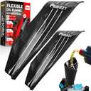 [Upgraded] 2PCS Silicone Flexible Oil Funnel Reusable, Large Size General Oil Change Draining Tool Spill-Free Foldable Oil Filter Moldable Drain Funnel for Oil Change, Spill-Free Oil Filling