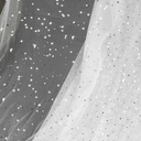 Homiest Glitter Tulle Fabric Rolls with Star Moon Sequin 36"×19"