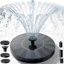 AISITIN Solar Water Fountain, 1.4W Solar Bird Bath Fountains with 6 Nozzle, New Upgrade Floating Solar Fountain Pump for Bird Bath, Outdoor, Garden, Pond, Fish Tank, Small Pool