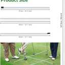 Golf Alignment Sticks, 3 Pack 58Golf Sticks Alignment Rods, Full Golf Practice Swing Trainer to Align Your Golf Shot (White)