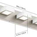 Ralbay Brushed Nickel Bathroom Vanity Lights Metal Acrylic LED Modern Bathroom Wall Lighting Fixtures Brushed Nickel, 20 inch