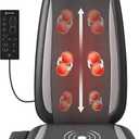 COMFIER Shiatsu Back Massager with Heat, Massage Chair Pad for Back Relief deep, Heated seat Cushion, Chair Massager for Neck, Hip with Kneading & Vibration, Home Office, Father Day Gifts for Men