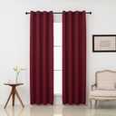 Pickluc Grommet Blackout Curtains 108 Inches Long 2 Panels Set, Thermal Insulated Drapes for Living Room, Noise Reduction, Privacy Protection, Burgundy Red, 52" Wide x108 Length