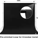 10X12ft Black Backdrop, LCUIRC Photo Backdrop Curtain Polyester Background for Portraits Pet Photoshoot and Birthday Party Halloween Decoration