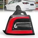 3Pin Tail Light Assembly Compatible With 2017-2021 Tesla Model 3 LED Outer Rear Brake Lamp, Replaces# 1077397(Left Driver Side)