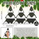 Vicenpal 3 Pcs Christmas Tree Throw Pillows Decorative Green and White Xmas Tree Shaped Pillows Christmas Plush Decor for Winter Holiday Party Outdoor Bedroom Cushion Decoration