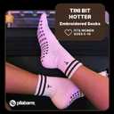 PILA-BARRE Womens Crew Grip Socks Non Slip for Pilates & Barre, 5-11