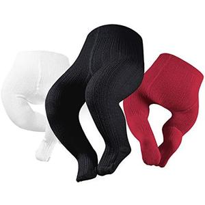 Petrass Baby Girls Cable Knitted Tights Infant Full-Footed Seamless Cotton Tights New-born Girls Seamless Leggings 3/4/5/6 lint on leggings