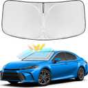 Windshield Sun Shade for Toyota Camry 2025 2026 LE XLE Hybrid SE XSE - 4 Layers Car Sunshades for Front Windows Shade Cover Custom Fit Camry Sun Visor 240T Retractable Blocks Shade UV Rays Accessories