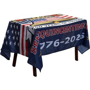 Kind Girl 250 Anniversary Tablecloth Flag,Blessings America USA Flag 250th,1776-2026 Commemorative,4th of July Anniversary Celebration,with Liberty Bell Design,Rectangular Tablecloth Fade-Resistant.