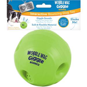 Wobble Wag Giggle Bounce Interactive Dog Toy- Sound Making Bouncing Ball for Dogs Ages Indoor & Outdoor Play, Soft & Durable with Easy Grip Design- Pets Know Best
