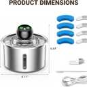 Cordless Cat Water Fountain 3L / 101oz, Stainless Steel Battery Operated Pet Fountain with 5000mAh Battery, Ultra Quiet, 3 Modes, 4 Filters, Helps Reduce Refills & Encourage Drinking