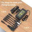 ETL Certified 29.4V 2A Electric Scooter & Hoverboard Fast Charger for 24V 25.2V 7S Lithium Battery, Universal 7-in-1 ebike Replacement Plugs for Gotrax/Jetson/Razor/Ninebot/Segway,etc