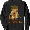 Litters Full Funny Cat Lovers Christmas Xmas Sweatshirt 2XL