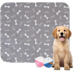 Puppy Pads with Pheromones, Reusable Puppy Pads Washable for Dogs & Cats - Leak & Odor Proof, Non-Slip Base, Easy to Clean & Reusable (M: 27.6"  31.5")