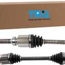 TRQ Front Driver and Passenger Side CV Axle Assembly Set 2 Piece for 2014-2016 Nissan Rogue 2017-2019 Rogue S SL SV FWD