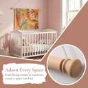 Ajerg 2 Pack Adjustable Wooden Tapestry Hangers, 16-32 Inch Tapestry Hanging Rod Set with Cord, Wall Hanging Display Kit for Tapestries, Banners & Woven Textile Decor