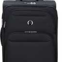 DELSEY PARIS Sky Max 2.0 Softside Expandable Luggage with Spinner Wheels, Black, Checked-Medium, 24 Inch