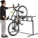 CXWXC 3/5 Bikes Stand Rack - Bike Storage Parking Racks Indoor/Outdoor - Bicycle Stand Garage for Parking Mountain Road Hybrid Bike, Fits Wheels up to 2.4" (For 5 Bikes)