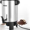 VEVOR Commercial Coffee Urn, 30 Cup 152oz Hot Beverage Dispenser with Dripless Faucet, 1090W Quick-Brewing Coffee Maker, Automatic Temperature Control, for Catering, Party, Church & Restaurant (EXP 12/31/36)
