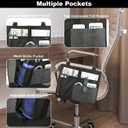 Cosmos Armrest Chair Side Organizer Bedside Caddy Organizer Bunk Bed Storage Bag Armchair Wheelchair Hanging Side Pocket Bag for Ipad, Tablet, Phone, Remote Control, Magazines, Books & Water Bottle