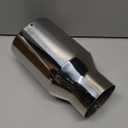 Vurkcy 3 inch Inlet Exhaust Tip, 4.5" Outlet 9" Overall Length Stainless Steel Exhaust Tail Pipe, Bolt-On, Polished Tailpipe, Silvery(Only Fit for Tailpipe Outlet is 3", Need Measure OD)