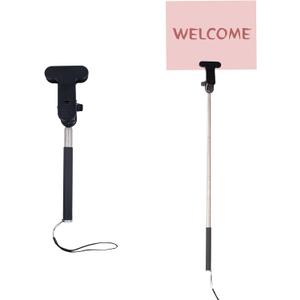 2 PCS Adjustable Handheld Sign Holder, 7.9-37'' Stainless Steel Billboard Airport Pick-Up Poster Holder Welcome Sign Leader Tour Guide Sign Parade Signboard, No Signboard