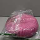 HLOVME Round Pillow Cushion for Couch Velvet Decorative Small Throw Pillow Solid Color for Living Room Bed Floor 15.7, Hot Pink