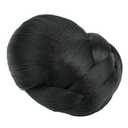 IMISSU Braided Chignon Dancer Hair Cover Donut Hair Pieces Scrunchies Hair Bun Wig Clips Updo Wedding Party for Women (M1 Black)