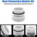 40mm to 1 1/ 2 Inch Hose Conversion Adapters 4560 - Filter Hose Conversion Kit Compatible with Intex Hayward Coleman Pool Filter Pump Hose Connector Above Ground Pools Part