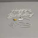 Happy Birthday Neon Sign 16 Inch Reusable Happy Birthday LED Light Up Sign with Dimmable ON/OFF Switch for Birthday Party Backdrop Decoration and Wall Decor and Birthday Gifts (White)
