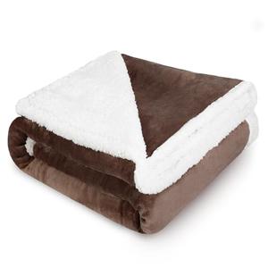 Kritter Planet Dog Blankets for Large Dogs, Soft Fluffy Fleece Pet Blankets for Couch, Sofa, Dog Beds, Car Seats, Creat, Washable, 50x60 inches, Brown