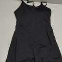 Womens Tennis Dress, Workout Dress with Built-in Bra & Shorts Pockets Exercise for Golf Athletic Dresses for Women Black, S