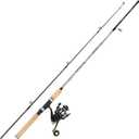 Sougayilang Reel and Fishing Rod Combo, Fiberglass Fishing Pole with Durable P-Cork Rod Handle, Lightweight Graphite Frame (5'6" ML- M Fast with 1000 Reel)